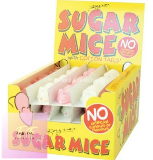 Pink & White Sugared Mice (Boynes) 60 Count Sweets