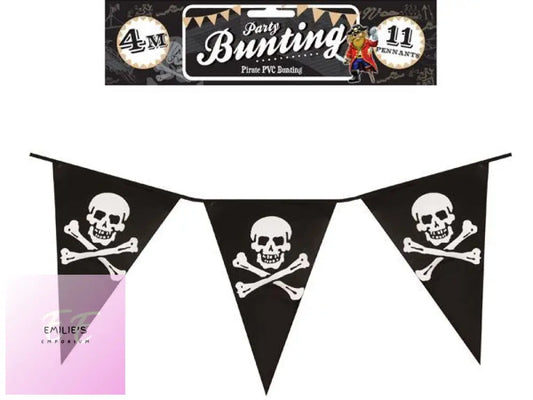 Pirate Skull And Crossbones 4M 11 Pennants Bunting
