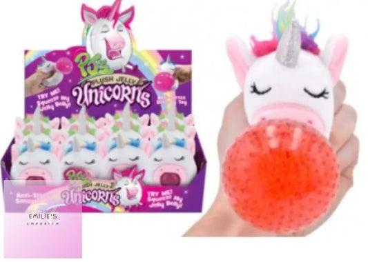 Plush Jelly Squeezers - Unicorns X12