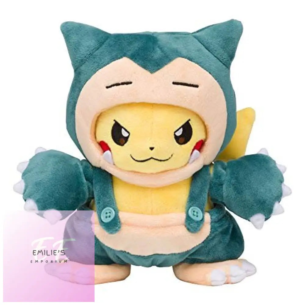 Pokemon Center Original Stuffed Snorlax Maniac Pikachu