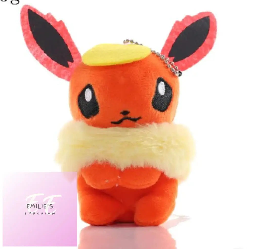 Pokemon Eevee Orange Plush Key Ring