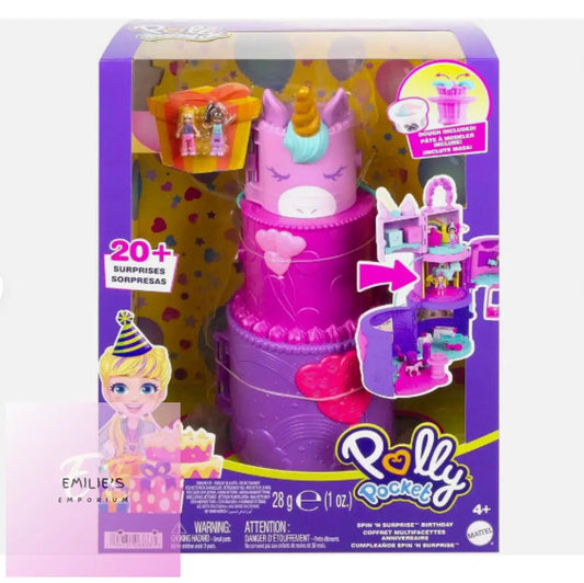 Polly Pocket 2-In-1 Unicorn Playset Birthday Spin N’ Surprise