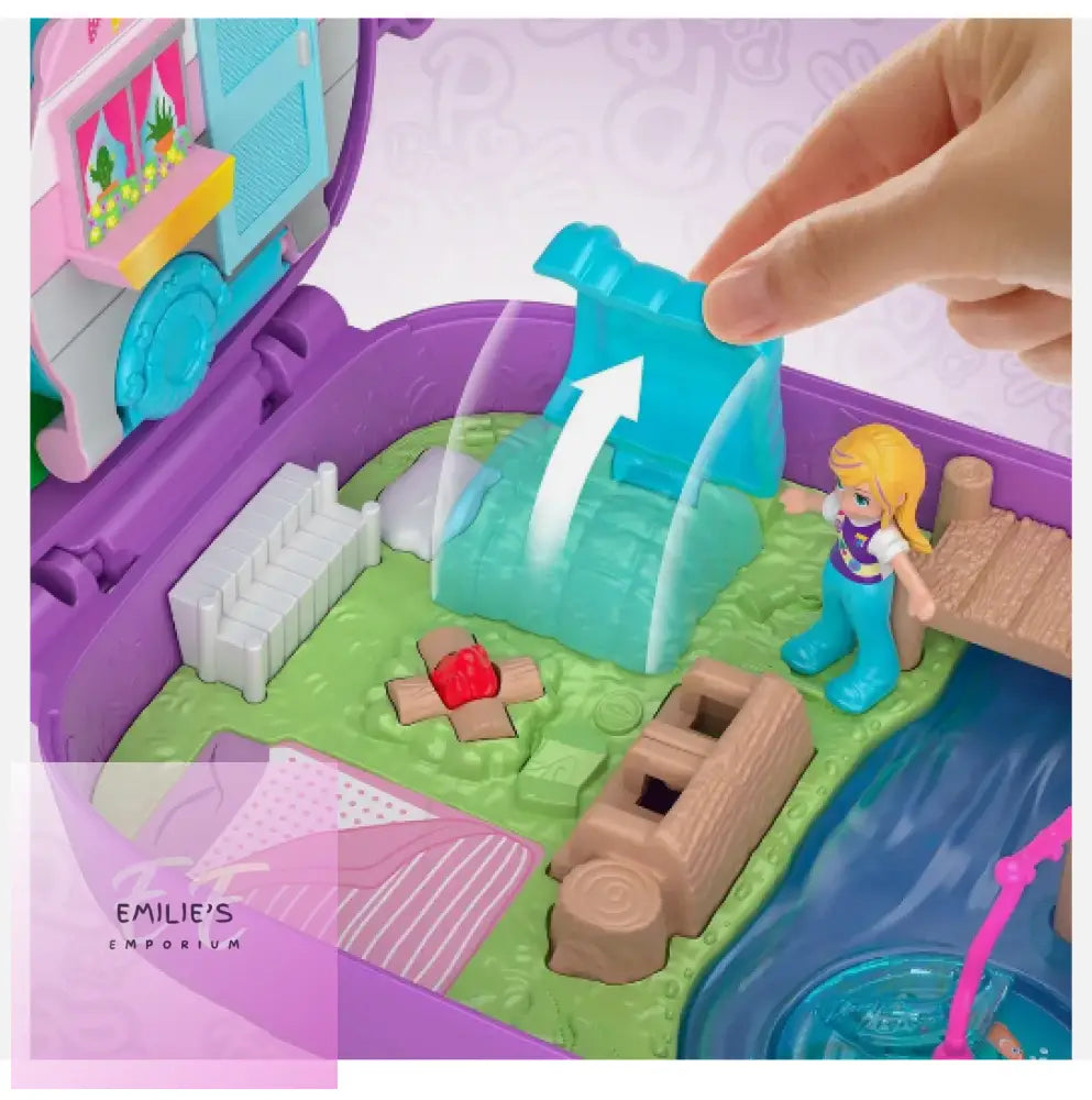 Polly Pocket Owlnite Campsite Compact Playset With Dolls And Accessories