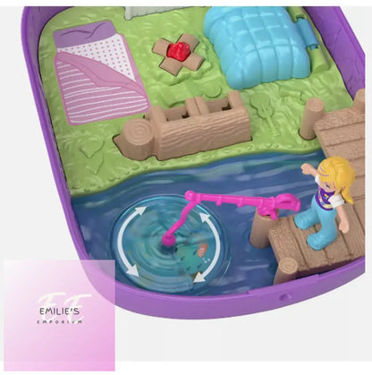 Polly Pocket Owlnite Campsite Compact Playset With Dolls And Accessories