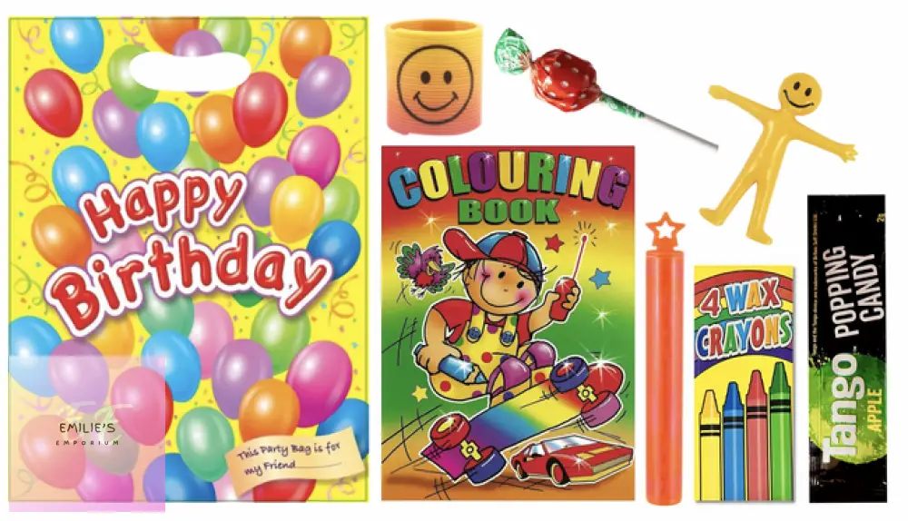 Pre Filled Party Bag - Happy Birthday 7 Items
