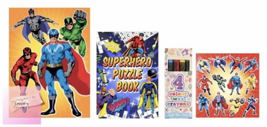 Pre-Filled Super Hero Party Bag - 3 Items