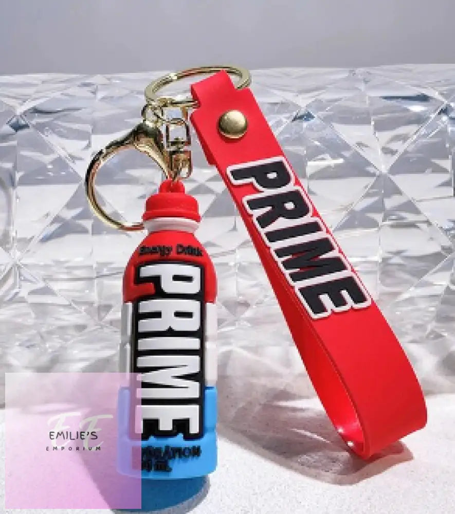 Prime Bottles Key Rings- Choices Red & Blue