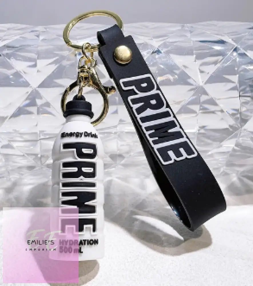 Prime Bottles Key Rings- Choices White