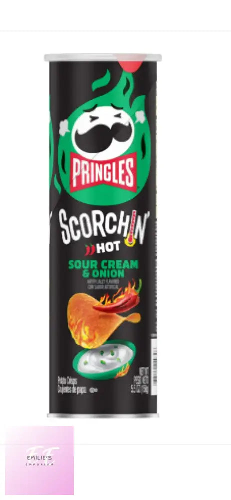 Pringles Scorchin Hot Sour Cream & Onion - 5.5Oz (158G)