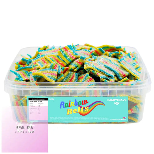 Rainbow Belts Tub (Candycrave) 600G Candy & Chocolate
