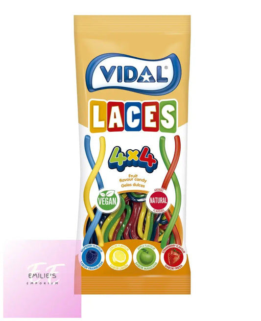 Rainbow Laces 85G Bags (Vidal) 14 Count Sweets