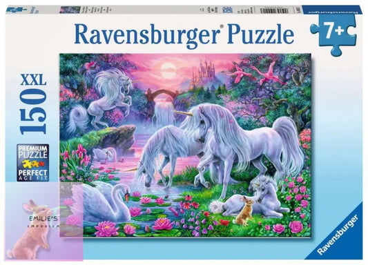 Ravensburger Unicorns In The Sunset Glow 150 Xxl Piece Jigsaw Puzzle
