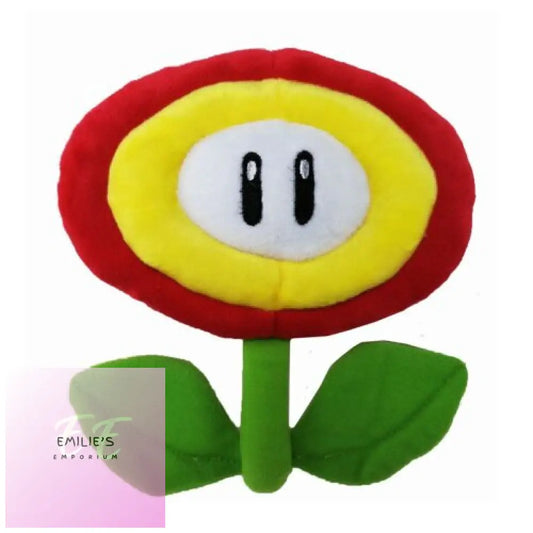 (Red) 7 Super Mario Fire Flower Plush Toy Cushion