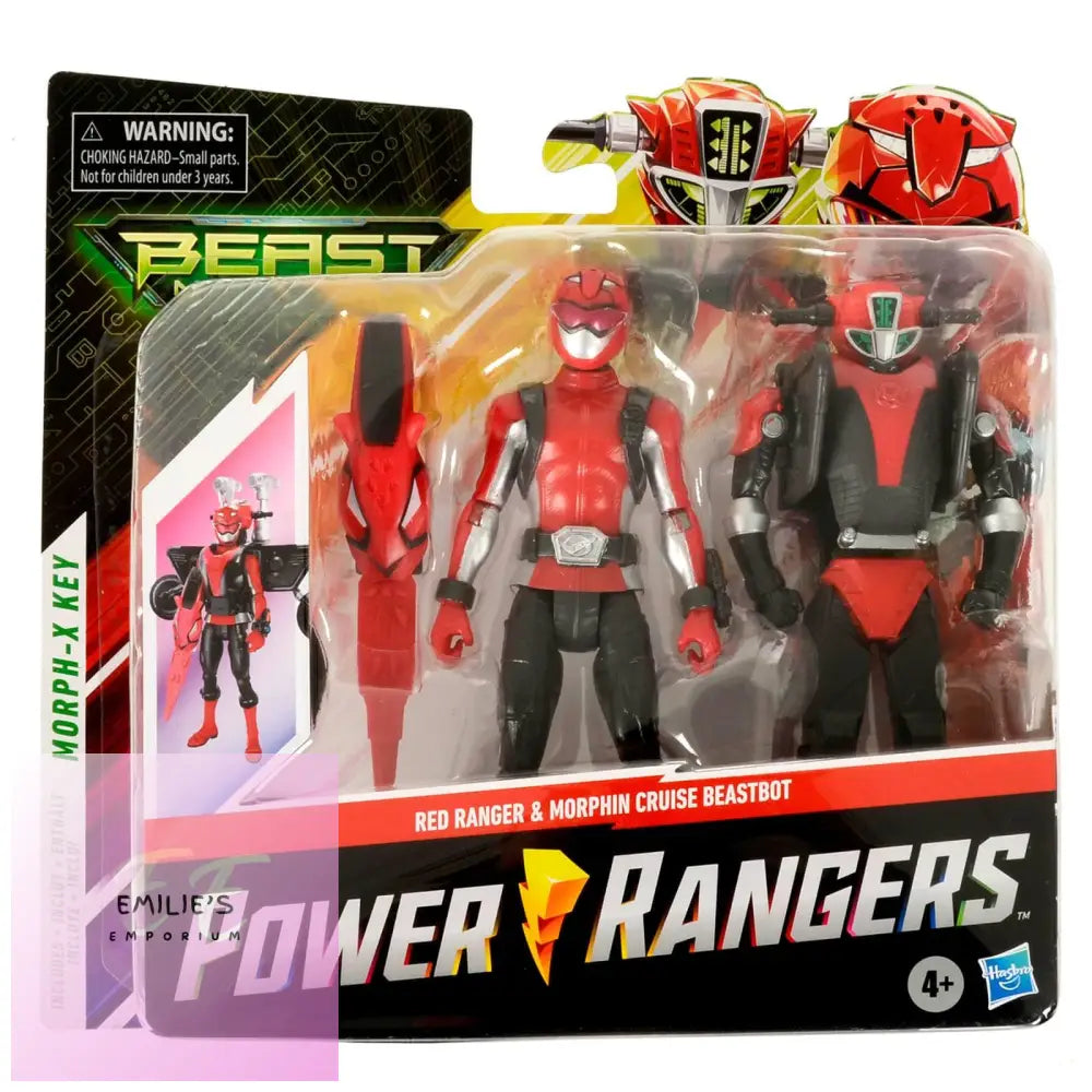 Red Power Rangers Beast Morphers Action Figure Beastbot Set 15Cm