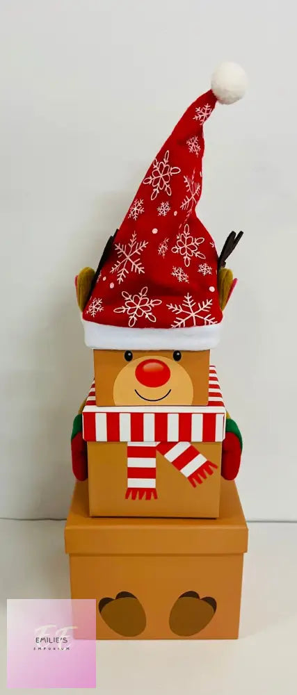 Reindeer Red Hat Stacking Box