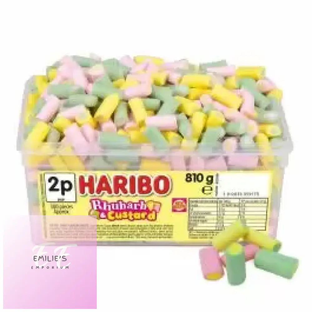 Rhubarb & Custard Tub (Haribo) 300 Count Sugar Sweeteners