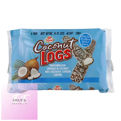 Rose Coconut Logs 24X8 Pack
