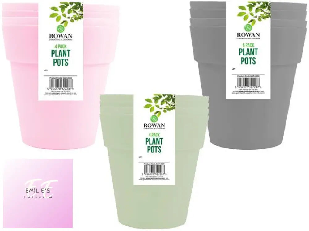 Rowan 4Pk Plant Pots - 10Cm Assorted Picked At Random