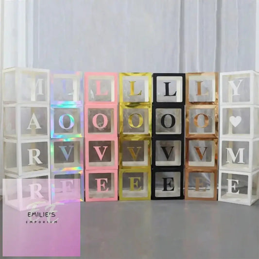 Set Of 4 - Love Balloon Box