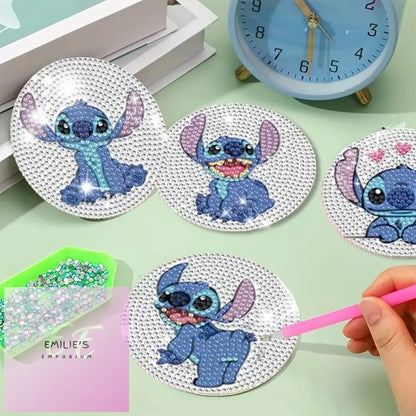 Set Of 5 Disney Diy Diamond Art Painting Coasters Kits