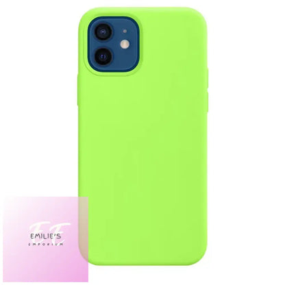 Silicone Phone Cases For Iphone - Choice Of Design And Phone Fluorescent Green / 11