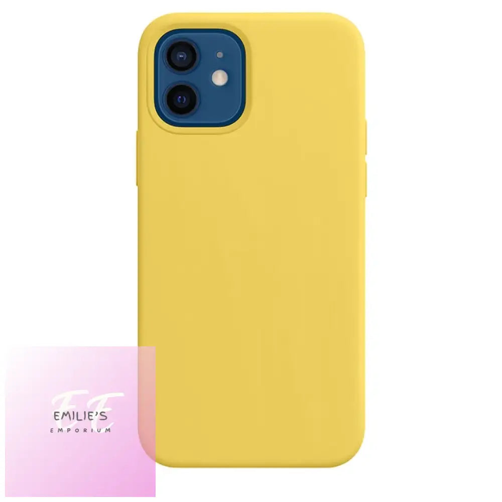 Silicone Phone Cases For Iphone - Choice Of Design And Phone Light Yellow / 11