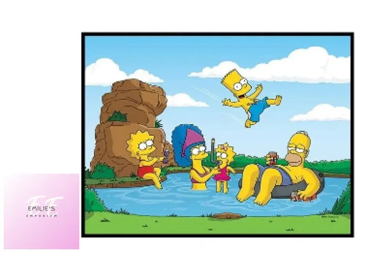 Simpsons Family In Lake Diamond Art 20X30Cm