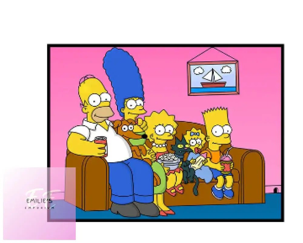 Simpsons Family Sitting On Sofa Diamond Art 20X30Cm