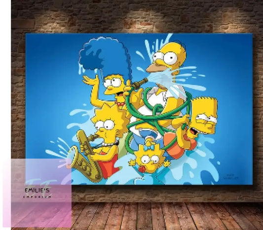 Simpsons Family Tangled In Hosepipe Diamond Art 20X30Cm