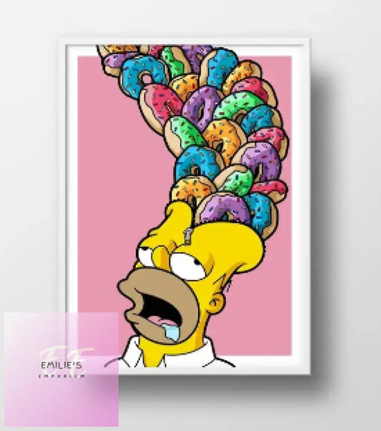 Simpsons Homer With Donuts Brain Diamond Art 20X30Cm