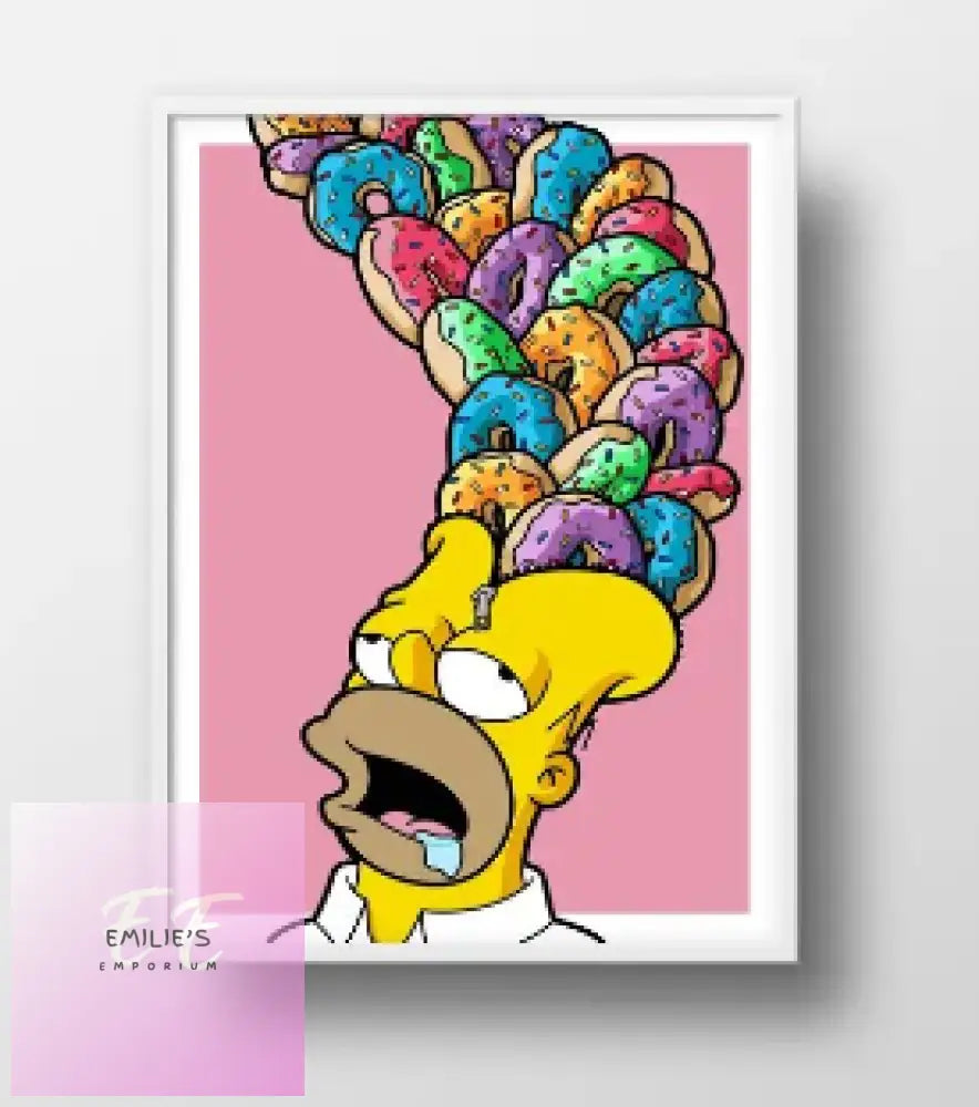 Simpsons Homer With Donuts Brain Diamond Art 20X30Cm