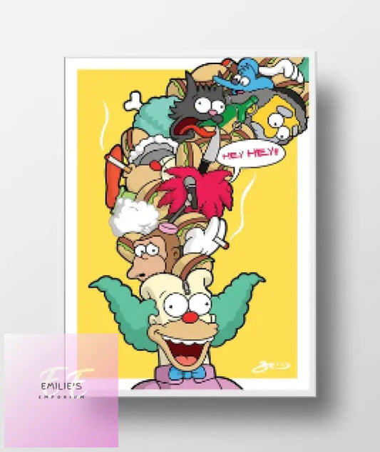 Simpsons Krusty The Clown Odd Brain Diamond Art 20X30Cm