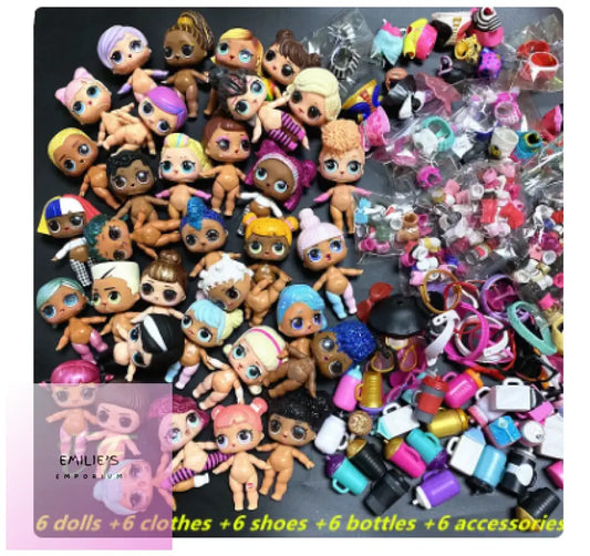 Six Lol Doll Toys With Accessories