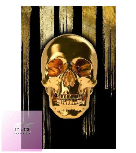 Skull Gold Diamond Art 20X30Cm