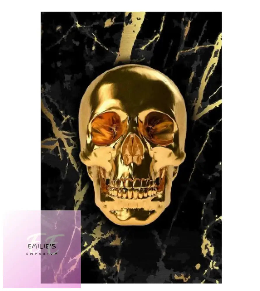 Skull Gold Diamond Art 20X30Cm