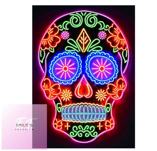 Skull Multi-Colour Diamond Art 20X30Cm