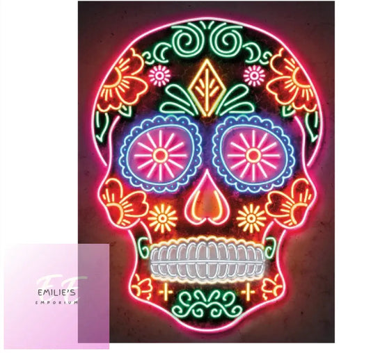 Skull Multi-Coloured Diamond Art 20X30Cm