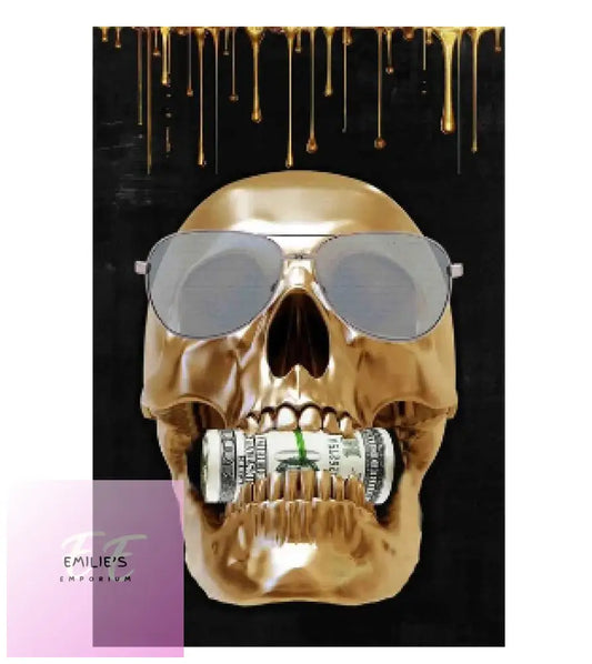 Skull Wearing Glasses Diamond Art 20X30Cm