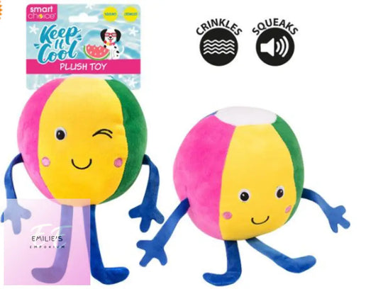 Smart Choice Summer Beach Ball Plush Dog Toy...assorted Picked At Random X6