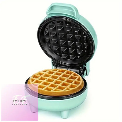 Snailar Mini Waffle Maker - 550W Choice Of Colour Green