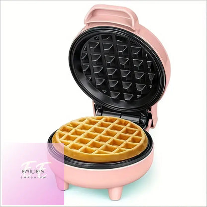 Snailar Mini Waffle Maker - 550W Choice Of Colour Pink