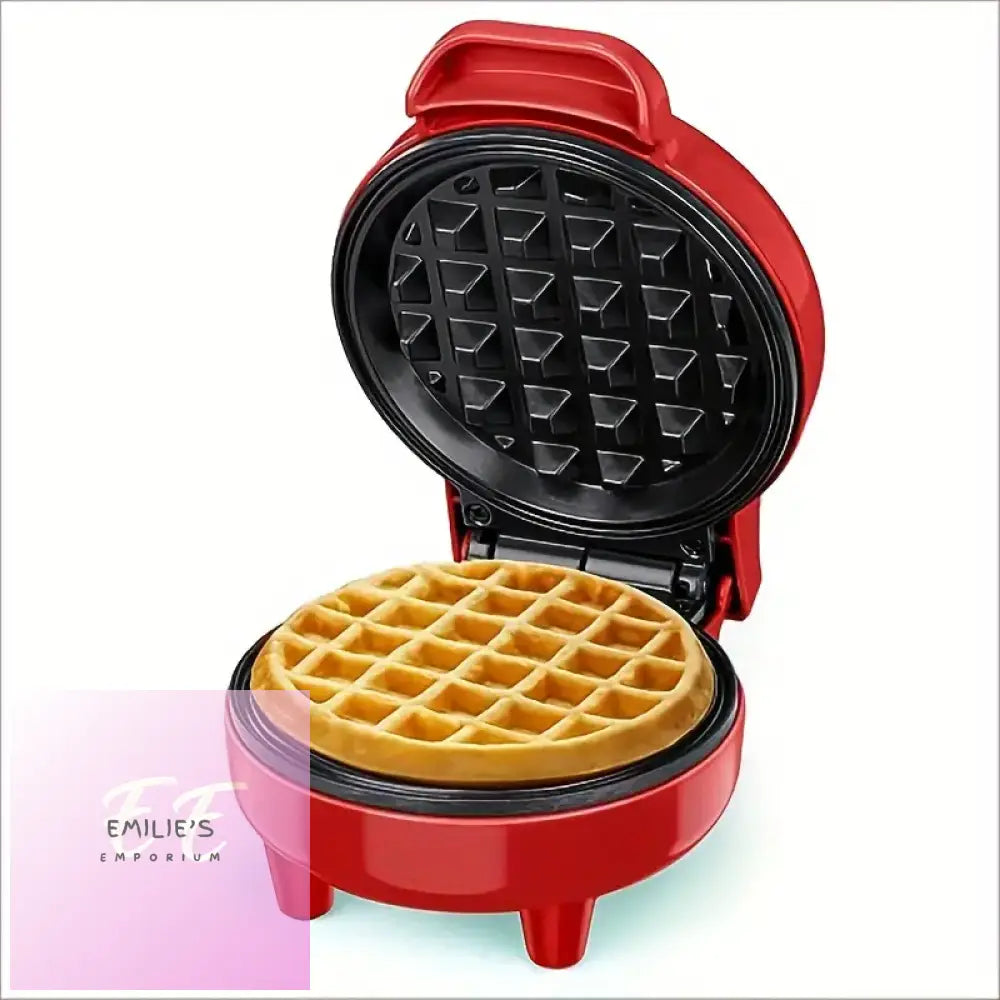 Snailar Mini Waffle Maker - 550W Choice Of Colour Red