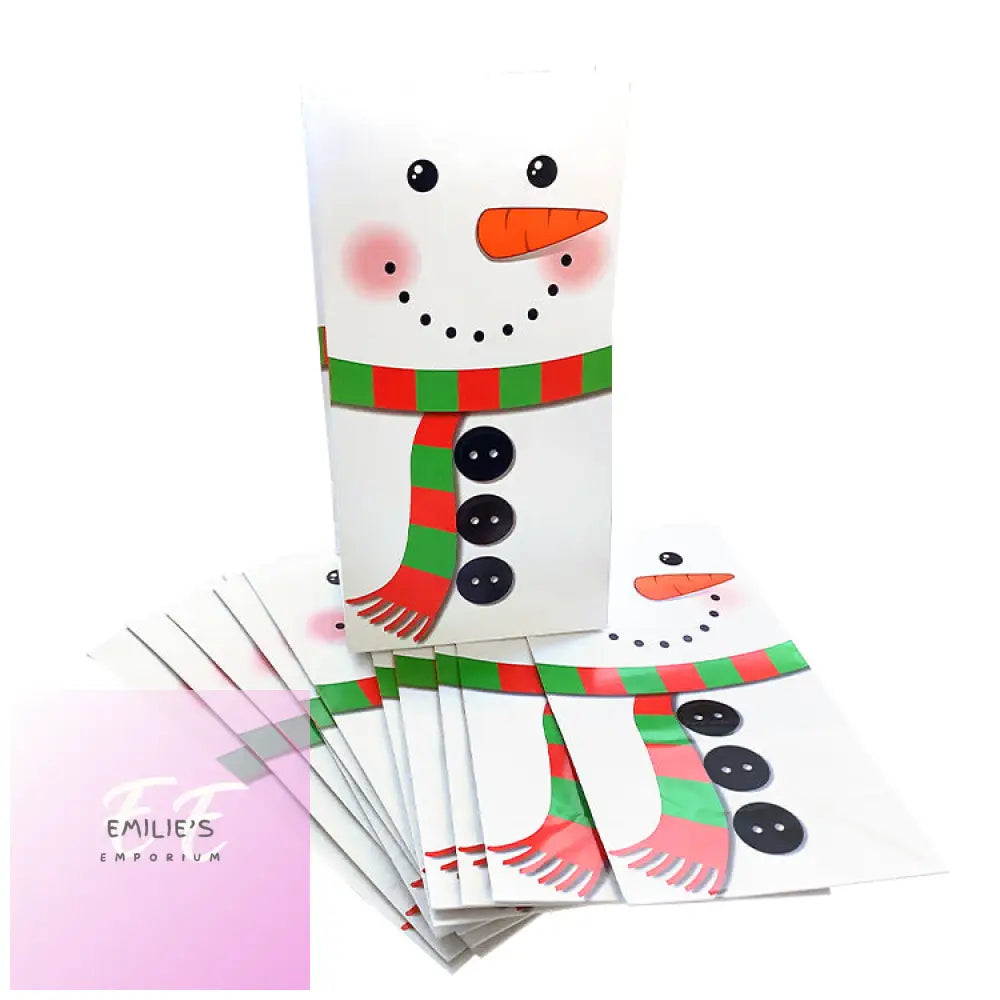 Snowman Paper Party Bags X12