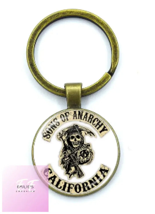 Sons Of Anarchy California Key Ring- Dark Gold Ring