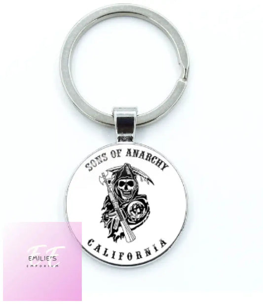 Sons Of Anarchy California White Key Ring