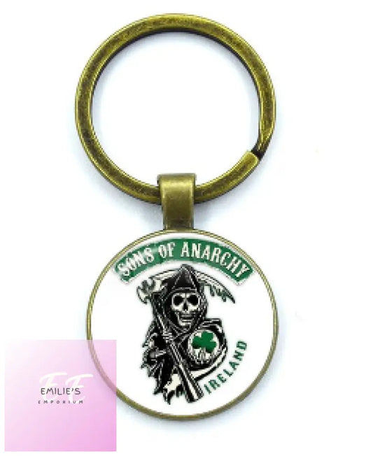 Sons Of Anarchy Ireland Key Ring- Dark Gold Loop