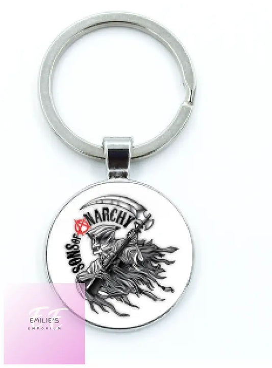 Sons Of Anarchy Key Ring Silver Chain
