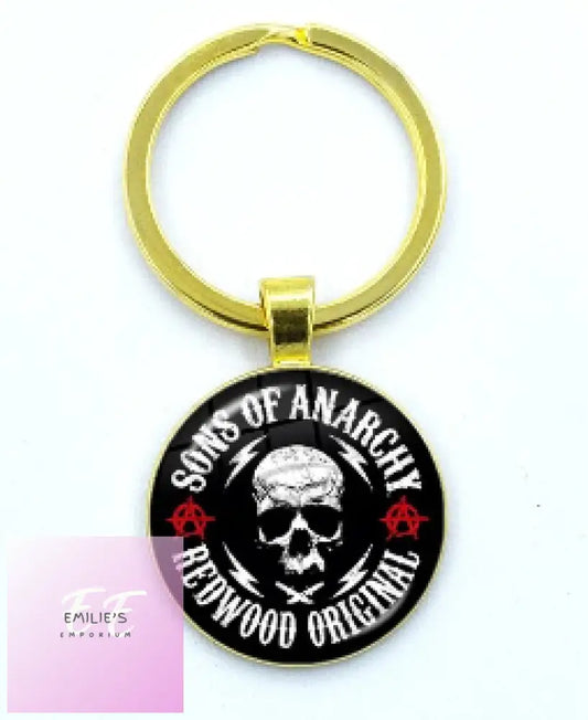 Sons Of Anarchy Redwood Original Key Ring- Gold Loop