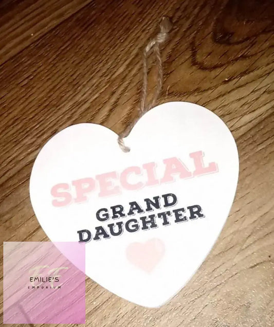 Special Granddaughter Plaque - Heart Shape