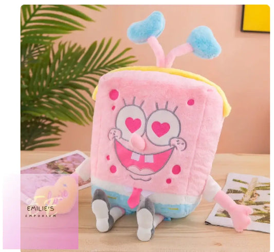 Spongebob Pink Love Plush Toy- Size Choices